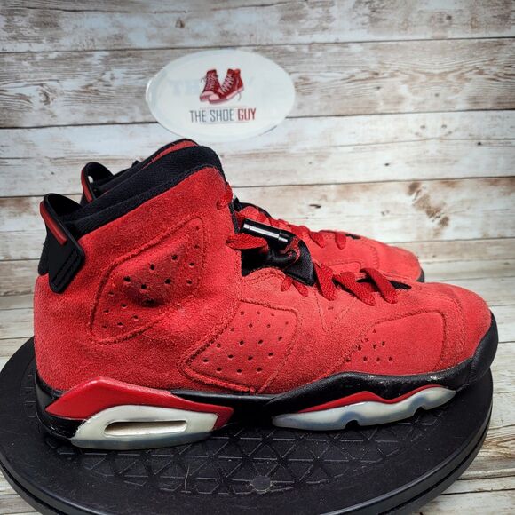 Jordan 6 Retro ‘Toro Bravo’ GS Youth Size 4.5Y Red Athletic Basketball Shoes - Picture 1 of 12